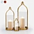 Elegant Brass Lanterns: Candle Holders & Decorative Accents 3D model small image 7