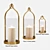 Elegant Brass Lanterns: Candle Holders & Decorative Accents 3D model small image 8