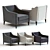 Sleek Hogarth Armchair: Exquisite Design 3D model small image 1