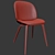 Elegant Beetle Chair: Upholstered & Wood Base 3D model small image 3