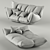 Versatile Modern Sofa Bed 3D model small image 3