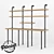 Industrial Wood and Metal Table Rack 3D model small image 1