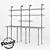 Industrial Wood and Metal Table Rack 3D model small image 2