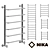 Modern Heated Towel Rail: OM L90 - Designed and Customizable 3D model small image 1