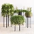 Gabi Contemporary Metal Planters 3D model small image 1