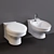 V&B Amadea Hanging Toilet & Bidet Combo 3D model small image 1