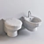 V&B Amadea Hanging Toilet & Bidet Combo 3D model small image 3