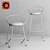 Rolf Metal Bar Stool Chair: Modern Iron Steel Frame 3D model small image 3