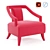 Elegant Munna Corset Armchair: Luxurious Comfort for Your Home 3D model small image 1