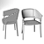 Modern Wood ThreePiece Chair 3D model small image 3