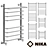 Nick L90 Heated Towel Rail: Stylish and Versatile 3D model small image 1