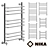 Nick L90 Heated Towel Rail: Stylish & Customizable 3D model small image 1