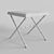 Italian Vintage Iron Stool: Exotic Elegance in Faux Bamboo 3D model small image 3