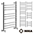 Nick LT_ Heated Towel Rail: Stylish and Customizable 3D model small image 1