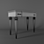 Elegant Estelle Dressing Table 3D model small image 2