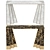 Elegant City Console with Marble and Brass 3D model small image 2
