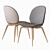 Beetle Chair: Wood Base Elegance 3D model small image 2