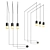 Designer Chandelier Collection: Vibia, Loft PAN, Favourite, and Wireflow 3D model small image 3