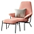 Sleek Mid-Century Hai Chair 3D model small image 1