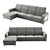 Luxury Faraday Sofa: Sleek Style & Supreme Comfort 3D model small image 1