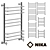 Sleek Vintage Heated Towel Rail 3D model small image 1