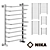 Stylish Heated Towel Rail: Nick L90_LM_1 3D model small image 1