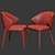 Modern Ellen Dining Chair Set 3D model small image 3