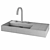 Sleek Porcelain Sink with SSS Finish 3D model small image 2