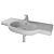 Roca MERIDIAN-N Porcelain Wall Sink 3D model small image 2