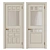 Elegant Vintage Interior Doors 3D model small image 1