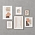 Stylish Frame Set: 6-Piece Gallery Wall 3D model small image 1