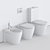 Starck 2 Collection: Modern Ceramic Fixtures 3D model small image 3