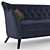 Stylish Flyme Sofa: Blue & Green 3D model small image 2