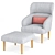 Elegant Kamal Armchair: Stylish Design in Compact Dimensions 3D model small image 1