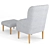 Elegant Kamal Armchair: Stylish Design in Compact Dimensions 3D model small image 3