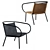 Minimalist Metal Lounge Chair 3D model small image 1