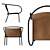 Minimalist Metal Lounge Chair 3D model small image 3