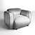 Sleek Swell Armchair by Normann 3D model small image 3