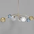 Modern Glasscherry Chandelier - Brass Metal, Colorful Glass Shades 3D model small image 1