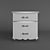 Elegant Estelle Bedside Nightstand 3D model small image 1