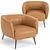 Classic Comfort Armchair | W. 70 x H. 68 x D. 89 cm 3D model small image 1