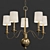 Hudson Valley Cohasset Chandelier: Aged Brass Elegance 3D model small image 1