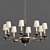 Elegant Leaf and Arrow Chandelier 3D model small image 1