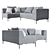Modern 185 Sofa: Luxurious Comfort 3D model small image 1
