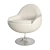 Modern Leather Swivel Armchair 3D model small image 1