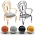 Sleek Metal Armchair: Modern Outdoor Seating 3D model small image 2