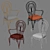Sleek Metal Armchair: Modern Outdoor Seating 3D model small image 3