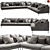 Modern Poliform Bellport 3 Seater 3D model small image 1