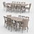 Elegant Edmonton Dining Set 3D model small image 3