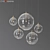 Sleek Glass Globe Pendant 3D model small image 1